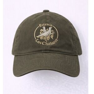 Vintage Estancia Los Chanares Cordoba Argentina Olive Strapback Hat Cap